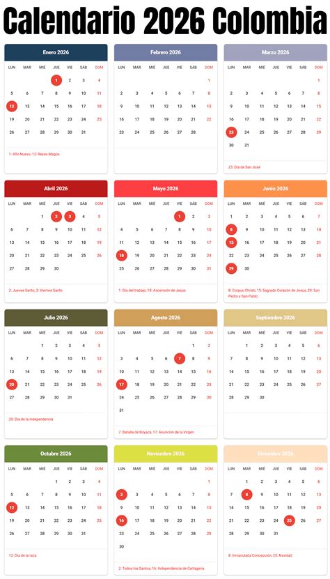 Calendario 2026 Con Festivos El Salvador