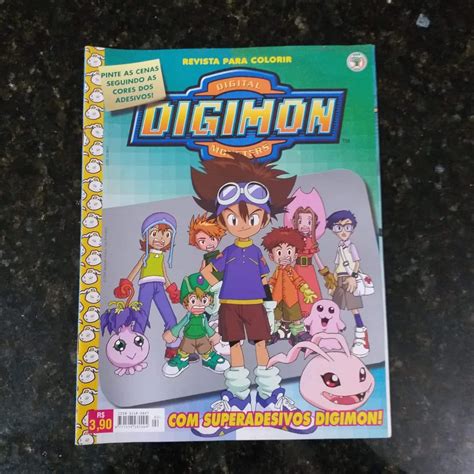 Revista Para Colorir Digital Digimon Monsters Editora Abril Agosto