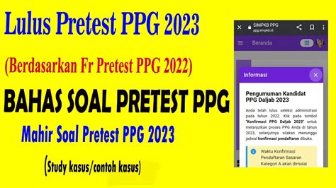 BAHAS SOAL PRETEST PPG 2023 PRETEST PPG DALJAB 2023 YouTube