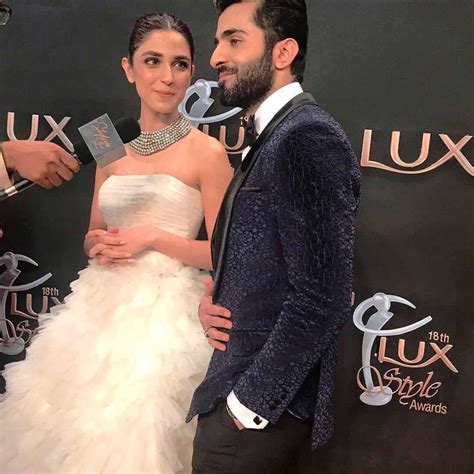 Actress Maya Ali and Sheheryar Munawar at LSA-2019 - Stylespk