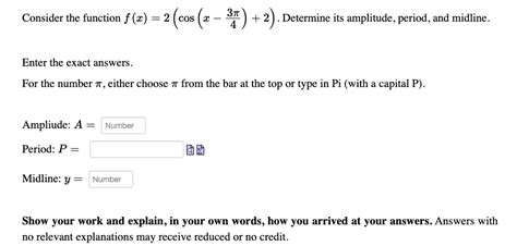 Solved Consider The Function Fx2cosx−43π2 Determine