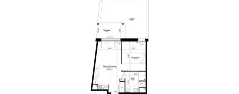 Plan Appartement T2 De 41 18 M² Neuf Résidence N°222884 Aux Les Ponts