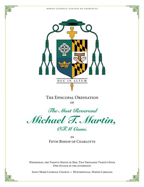 Ordination Of Bishop Michael T Martin Ofm Conv Worship Guide By