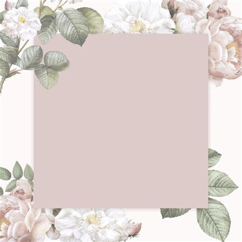 Elegant Floral Frame Design Vector Premium Vector Rawpixel