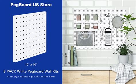 Mua 8Pack Pegboard White Pegboard Wall Peg Boards For Walls Crafts