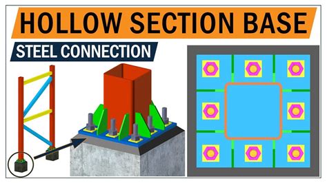 Steel Connection Hollow Section Column Base Plate Connection Greyspace Youtube