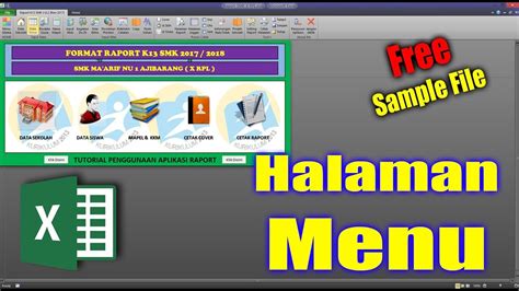 Cara Membuat Tampilan Menu Di Microsoft Excel Youtube Riset