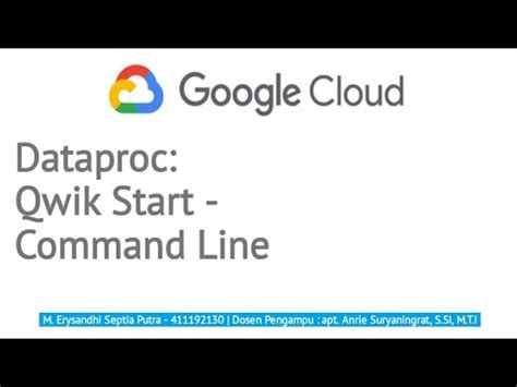 Dataproc Qwik Start Command Line Cloud Computing H566A 2024