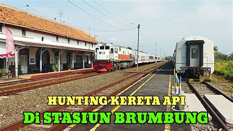 SERU HUNTING KERETA API DI STASIUN BRUMBUNG DEMAK RAILROAD CROSSING