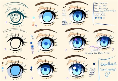 Step By Step Manga Eye Tutorial Video Tutorial By Saviroosje