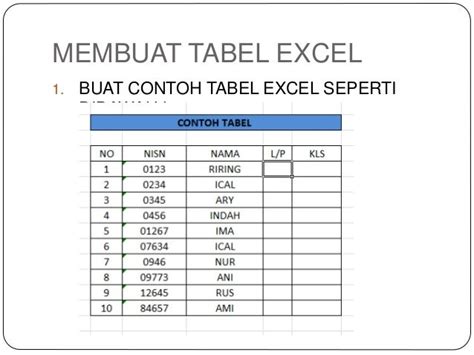 Detail Contoh Tabel Excel Koleksi Nomer 42