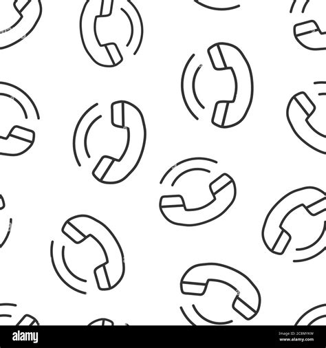Phone Icon In Flat Style Telephone Call Vector Illustration On White