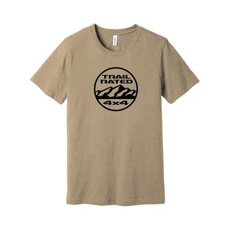 Trail Rated T Shirt Tan Jeep Jamboree Usa