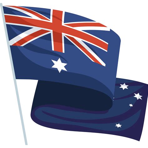 Australian Flag In Pole 24098215 Png