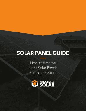 Fillable Online Solar Panels A Guide To Solar Energy And Systems