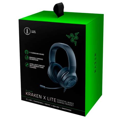 Razer Kraken X Lite Ultralight Gaming Headset Surround Sound Crox