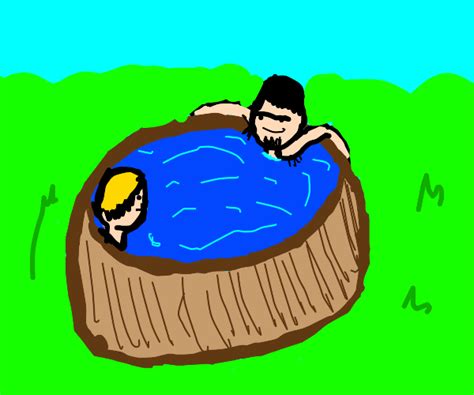 Two Bros Chillin In A Hot Tub Drawception