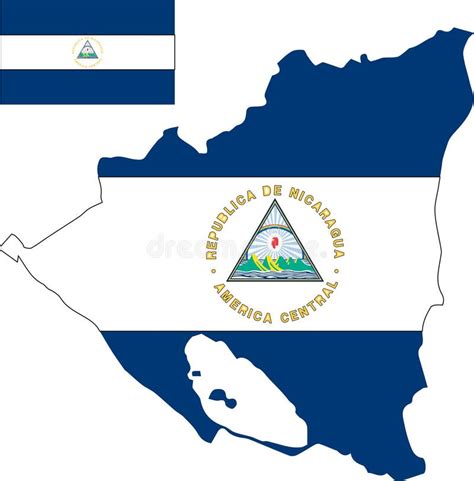 Rep Blica De Nicaragua Mapa Del Pa S Ilustraci N Del Vector