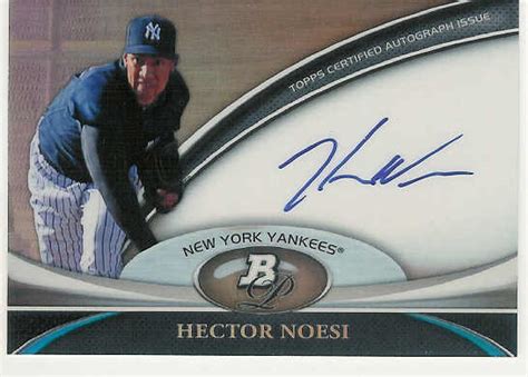 2011 Bowman Platinum Prospect Autogrph Refractors Hector Noesi Auto Rc