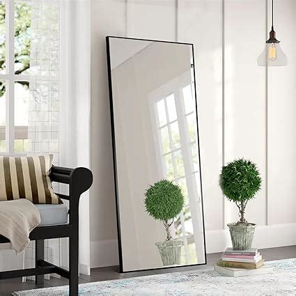 Glasflength Full Length Mirror X Aluminum Alloy Frame Floor