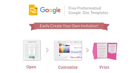 Cards and Pockets - Free Google Invitation Templates