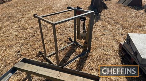 2no Galvanised Drip Trays And Two Other Galvanised Tanks On