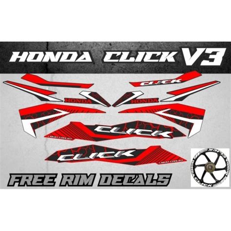 Honda Click V3 Decals Sticker Stock Size Laminated Lazada Ph