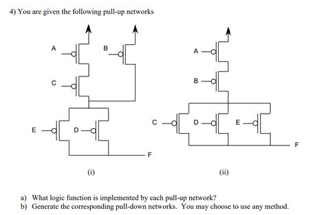 Solved 4 You Are Given The Following Pull Up Networks I Chegg