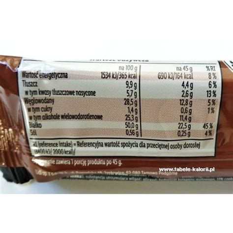 Ile Kcal Ma Baton Protein Bar Choco Flavoured Crisps Lidl Tabele