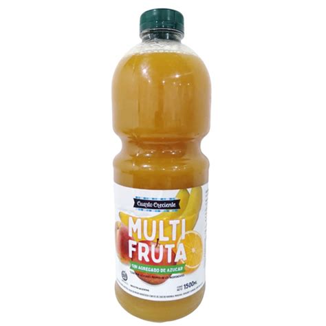 Jugo Multifrutas Con Stevia Cuarto Creciente X 1 5 Lt