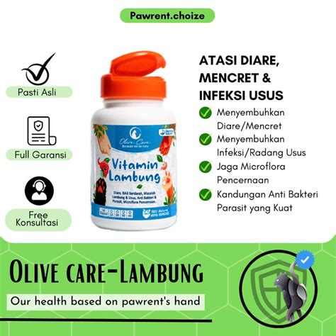 Jual Olive Care Vitamin Kucing Menyembuhkan Diare Mencret Radang Usus