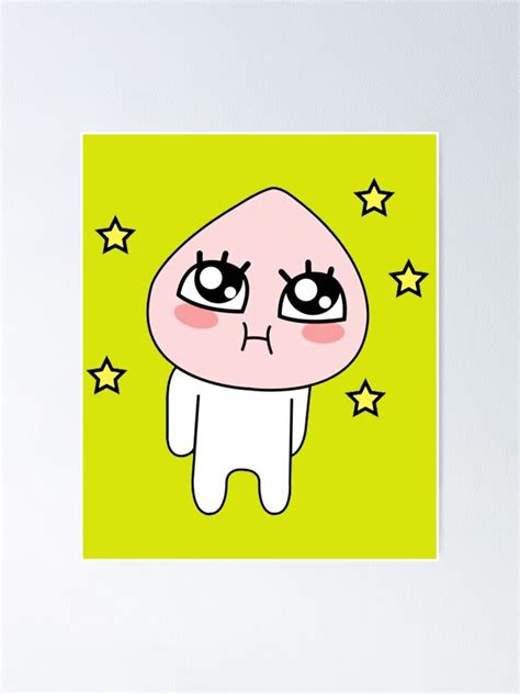 Kakao Emoticons Charming Apeach Edition Poster For Sale By