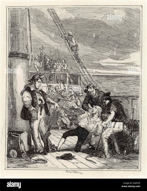 The crew of the 'Bounty', led by Fletcher Christian, seize Captain Bligh Date: 28 May 1789 Stock ...