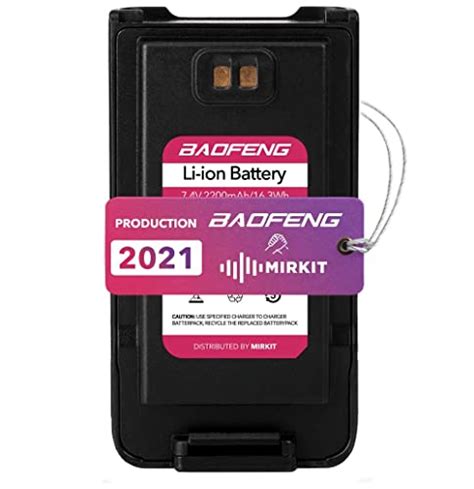 Mirkit Radio Baofeng Battery BL 9 2200 MAh Li Ion Compatible With