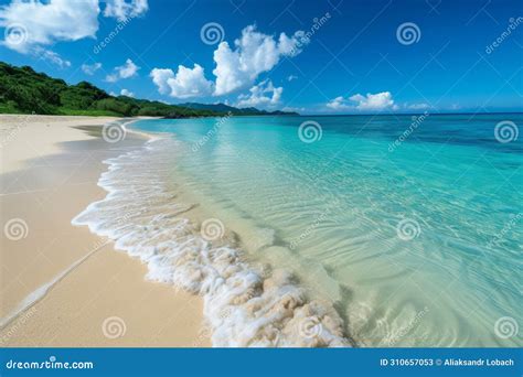 Tropical Beach with Clear Blue Water on the Islands Stock Image - Image ...