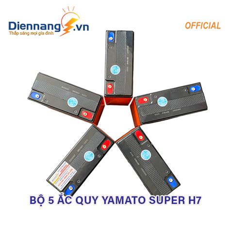 Bộ 5 Bình Ắc Quy Xe Máy Điện 60v Yamato Super H7 Cao Cấp