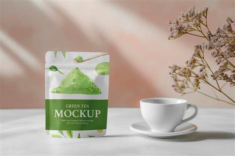 Premium Psd Tea Bag Mockup Design
