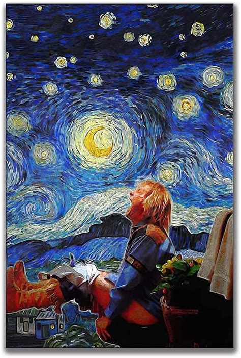 Aefer Dumb And Dumber Bathroom Funny Movie Poster Van Gogh Starry Night