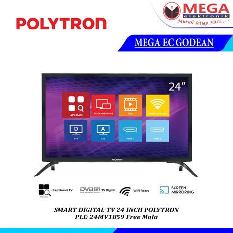 Jual POLYTRON SMART DIGITAL TV PLD 24MV1859 24 INCH FREE MOLA PLD