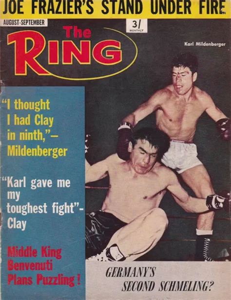 CASSIUS CLAY MUHAMMED Ali In Ring Magazine Aug 1967 Karl