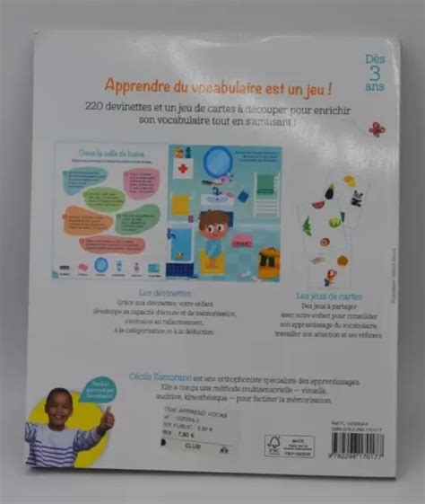 JE JOUE ET j apprends le vocabulaire Dès 3 ans La méthode Zamorano