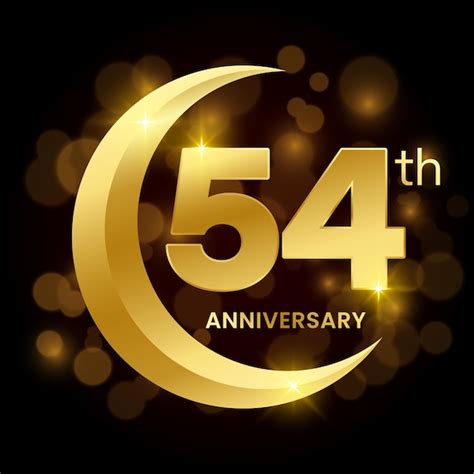 Conception de modèle de 54e anniversaire avec modèle vectoriel de logo