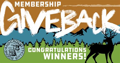 Membership Giveback Prize Drawing Winners! | Boone and Crockett Club