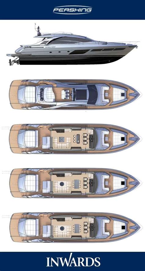 Pershing 8X Layout Main Deck Options In 2021 Yacht Design Boats