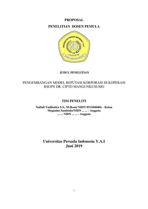 Contoh Proposal Pengajuan Judul Penelitian Tulisan