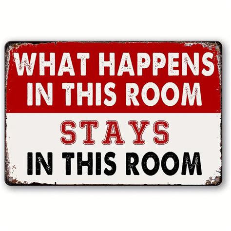 Room Signs Man Cave Wall Decor Men Funny Metal Tin Bedroom - Temu