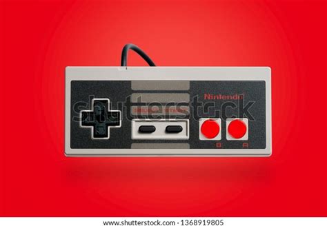 Classic Retro Gaming Console Gamepad Nintendo Stock Illustration 1368919805