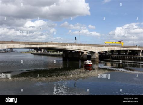 The M3 Lagan Rail And Motorway Bridge Over The River Lagan Leading To