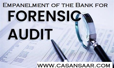 Bank Invites Application Only From Forensic Auditors CASANSAAR