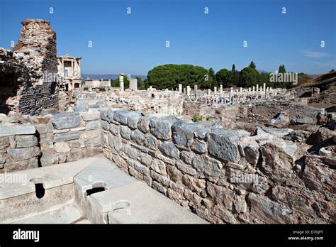 Toilets In Ephesus Izmir Turkey Stock Photo Alamy